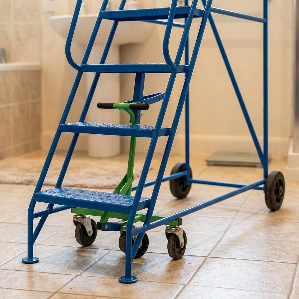 2000mm Narrow Warehouse Ladder Heavy-Duty Steel (view 2)