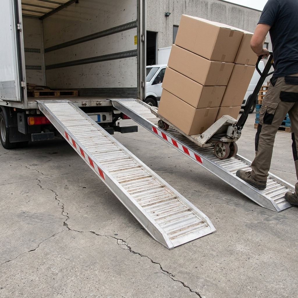 Extra Wide Loading Ramps Aluminium 1330kg Capacity