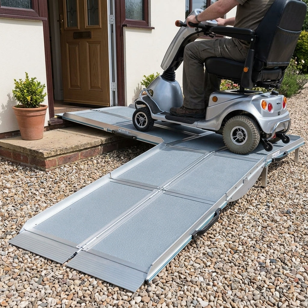 6ft - 9ft Multi-Fold Wheelchair Ramp