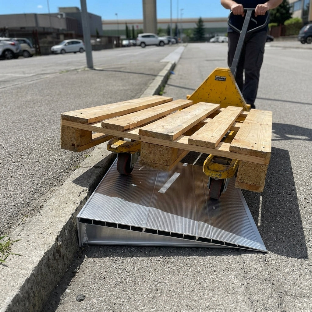 60-170mm Aluminium Wedge Ramp 1000kg Capacity