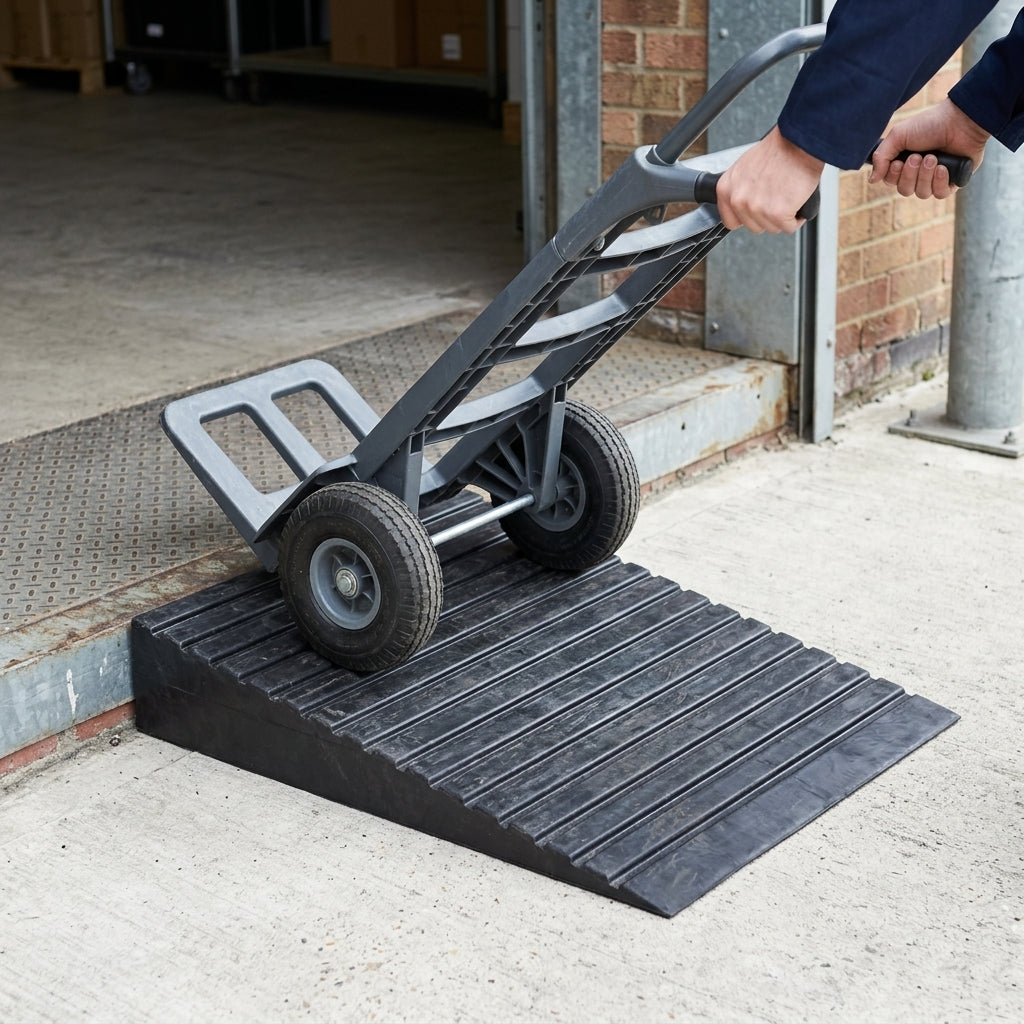 400mm Wide Container Ramp 4.5 to 7 Inch Height