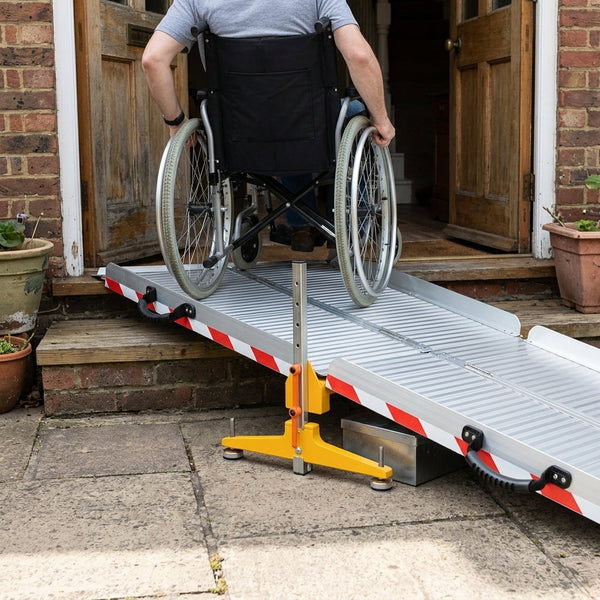 Adjustable Joining Support for Wheelchair Ramps
