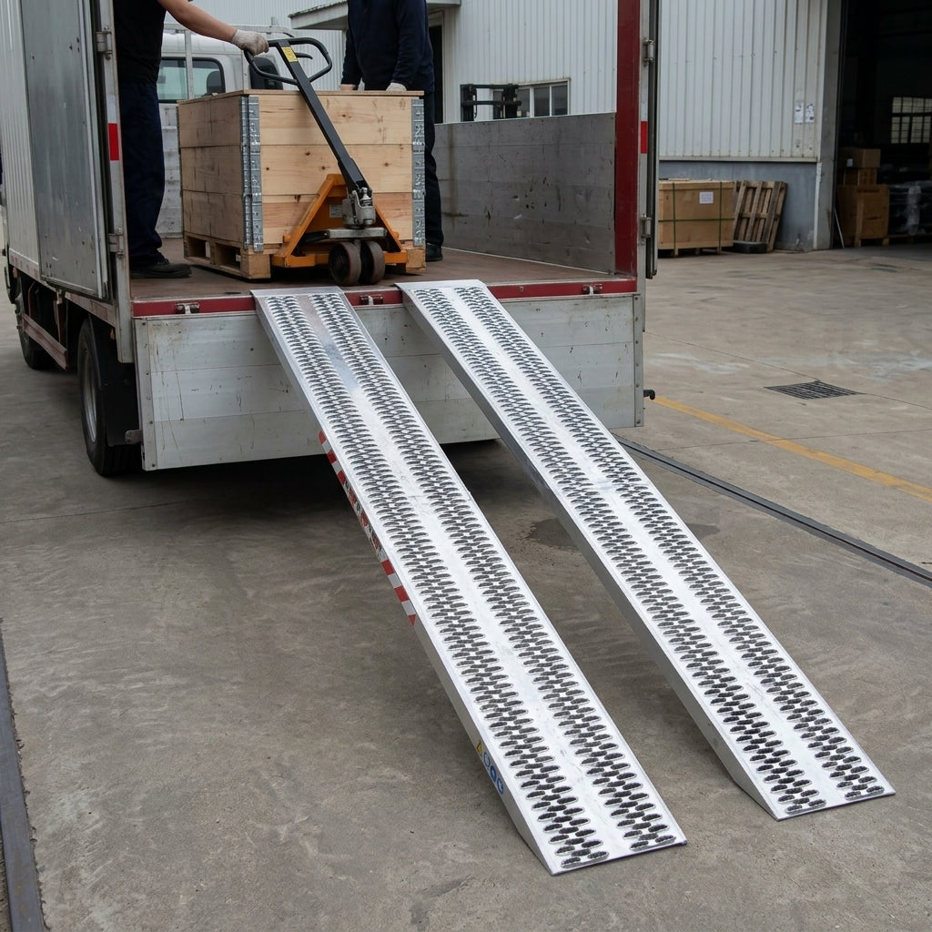 2000mm Non-Folding Loading Ramps Aluminium 4500kg Capacity