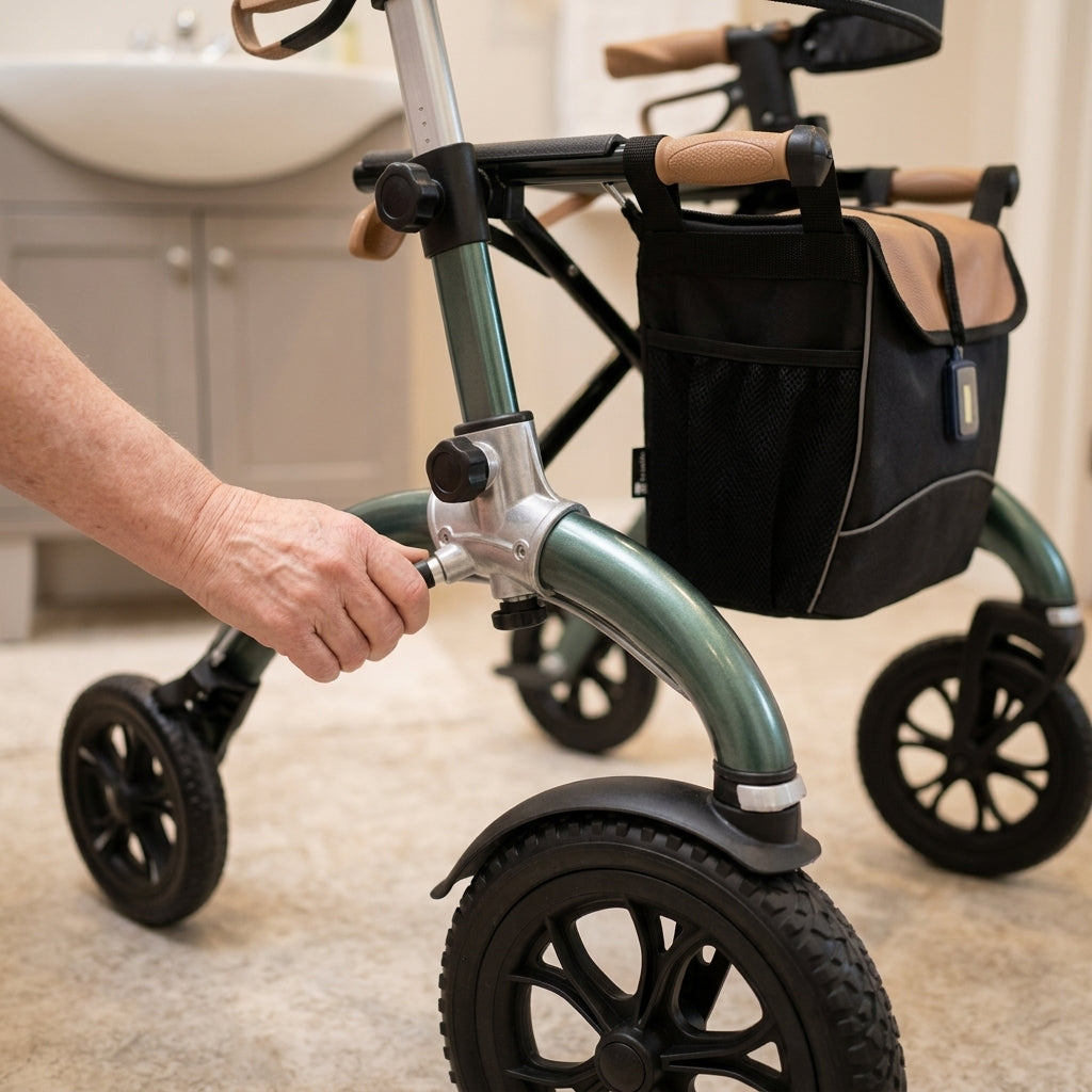 Bariatric Rollator 180kg Capacity Lightweight Carbon (view 2)