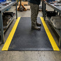 14mm Anti-fatigue Mat 60-152cm Black & Yellow