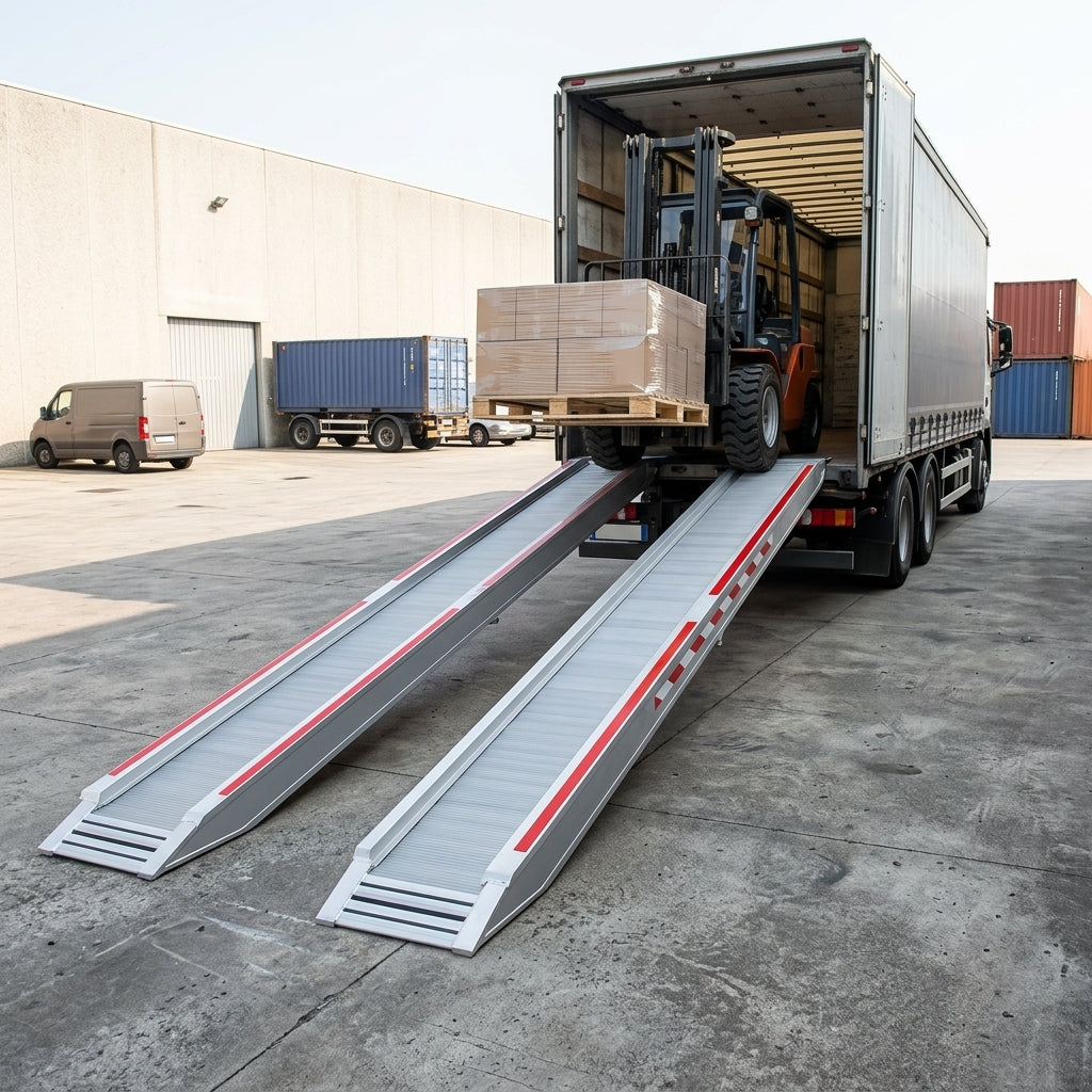 4000mm x 580mm Aluminium Loading Ramps 15010kg Capacity