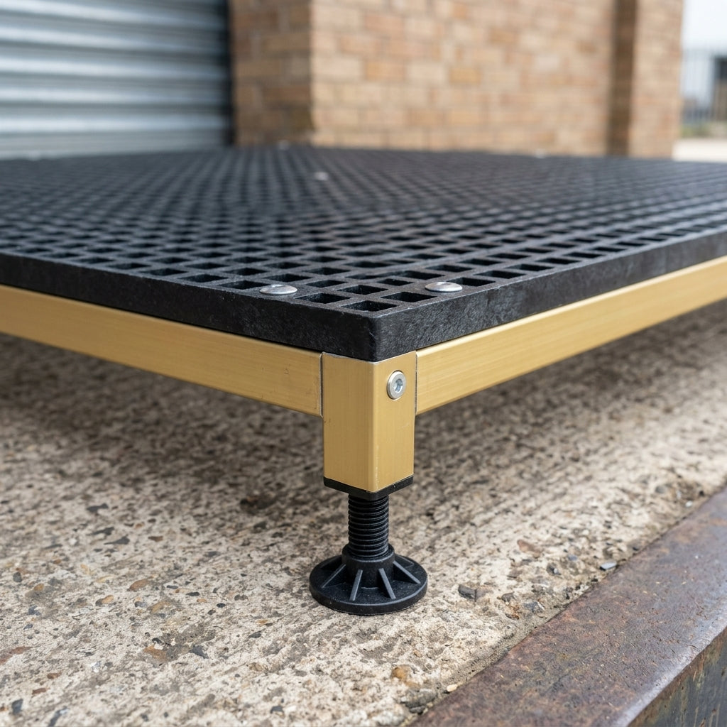 1m x 1m Height Adjustable Work Platform 800kg Capacity (view 2)