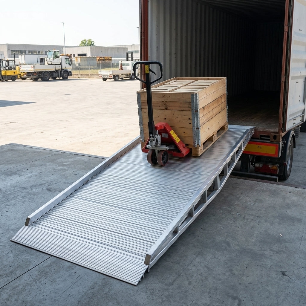 500mm x 315mm Container Ramps Aluminium 2000kg Capacity