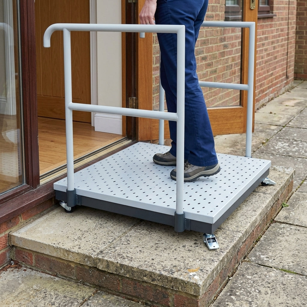 Adjustable Mobility Step with Handrails