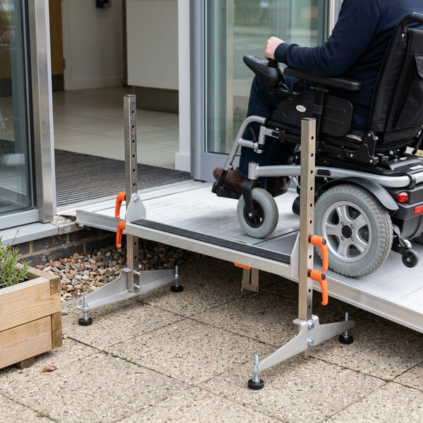 Adjustable Joining Support for Wheelchair Ramps