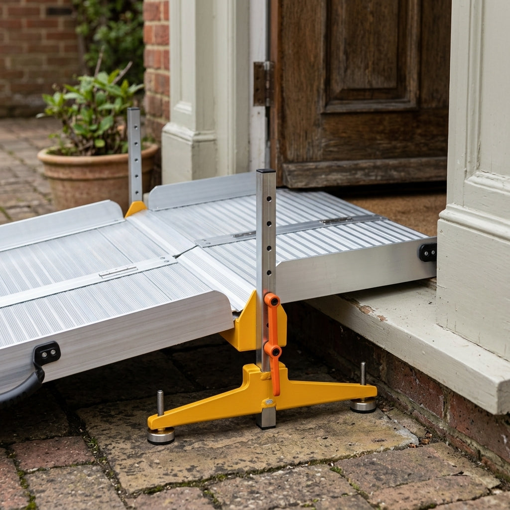 Adjustable Joining Support for Wheelchair Ramps (view 2)