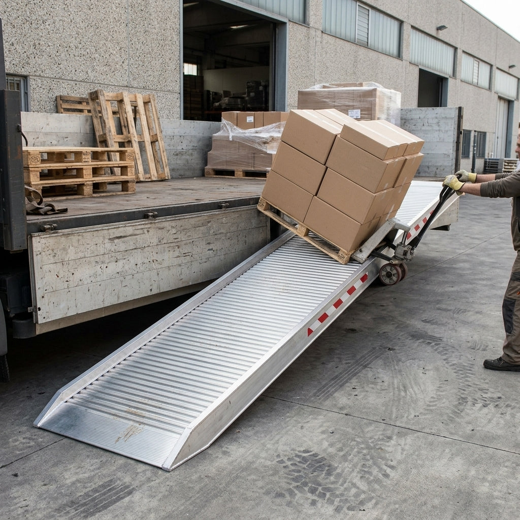 5000mm Aluminium Loading Ramp 7080kg Capacity