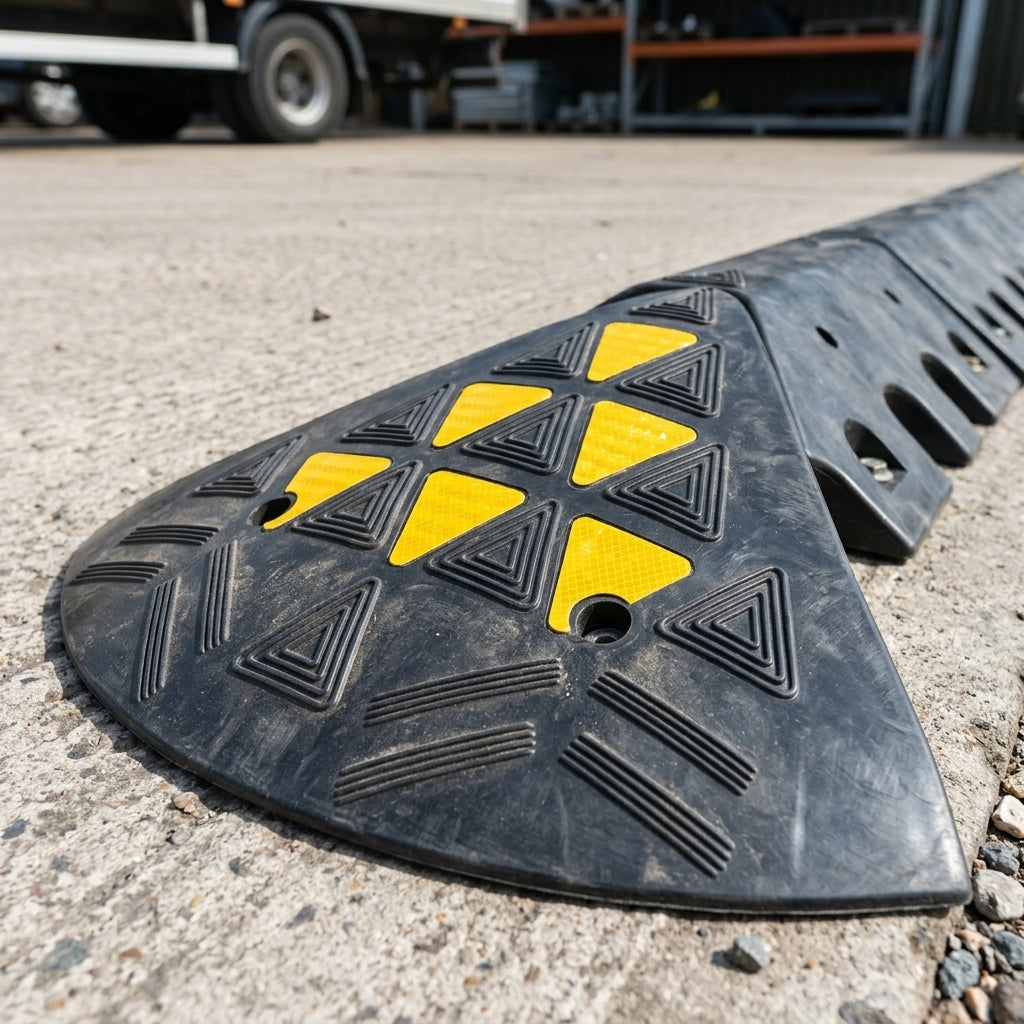 100mm High Rubber Kerb Ramp with End Caps (view 2)