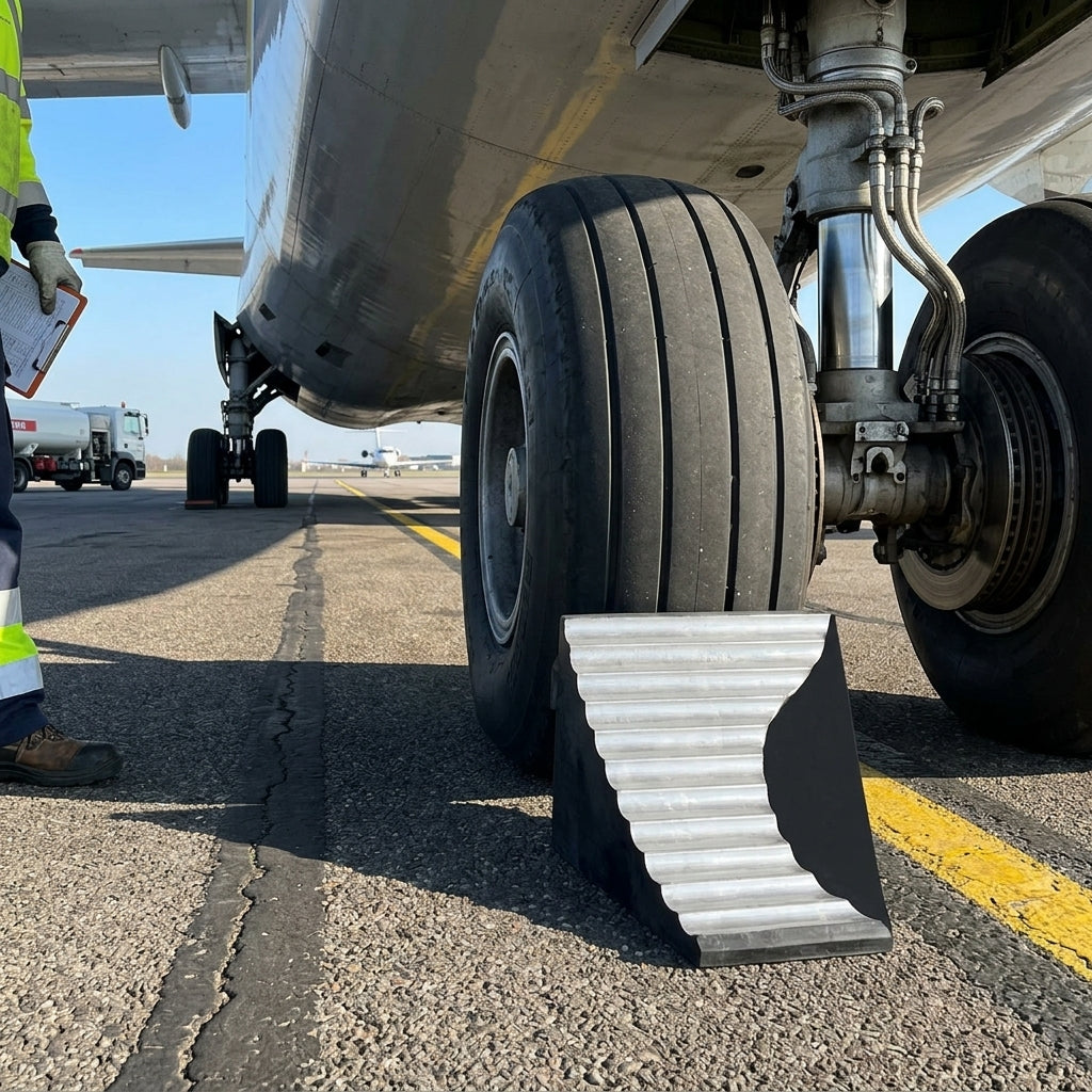 26 x 16 x 19cm Wheel Chock Rubber Non-Slip Design