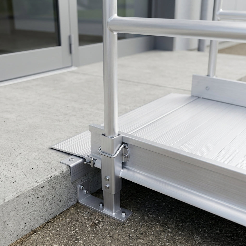 1390mm Vehicle Accessible Ramp with Handrails 4500kg Capacity (view 2)