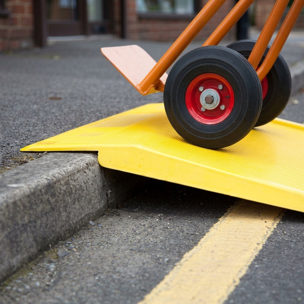 1285mm x 690mm Kerb Ramp Yellow 500kg Capacity (view 2)