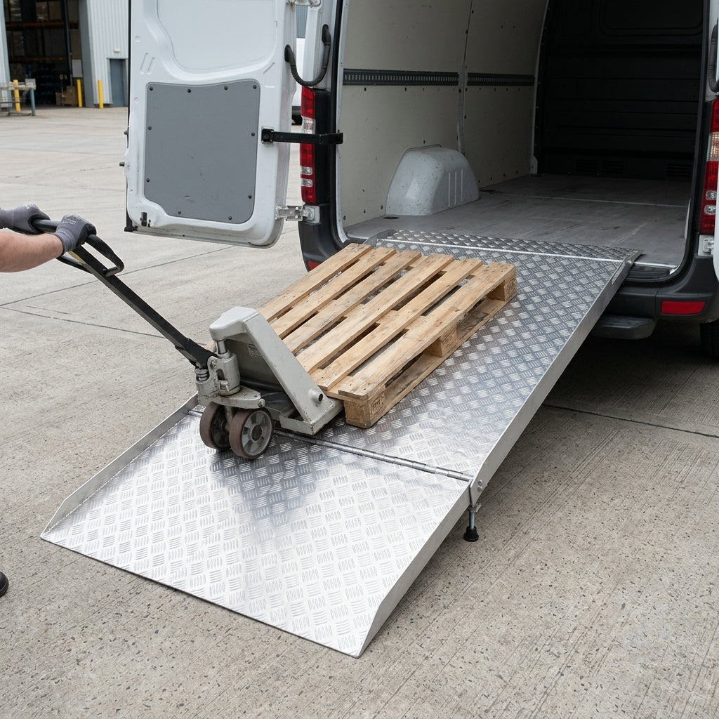 1250mm + 450mm Folding Drive In Ramp
