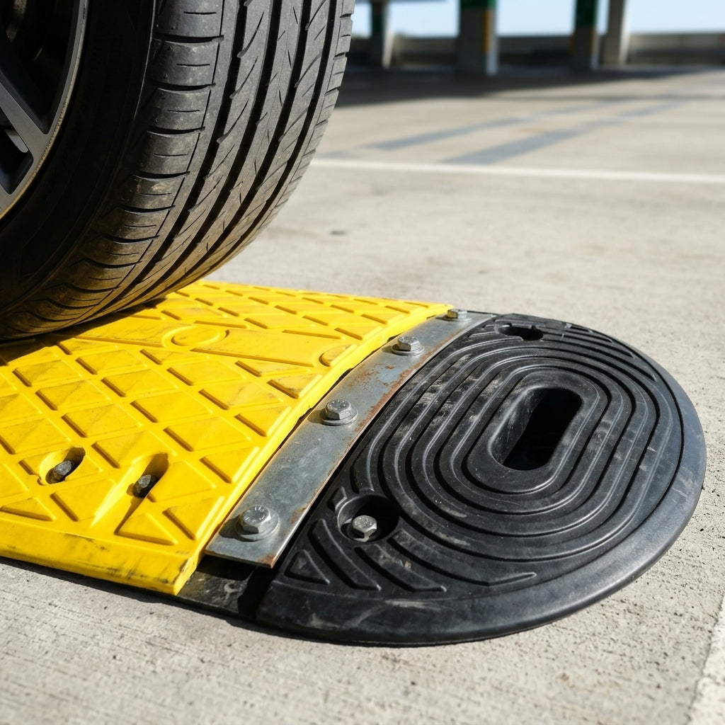6500mm x 450mm x 60mm Heavy Duty Speed Bump with Steel Plate (view 2)