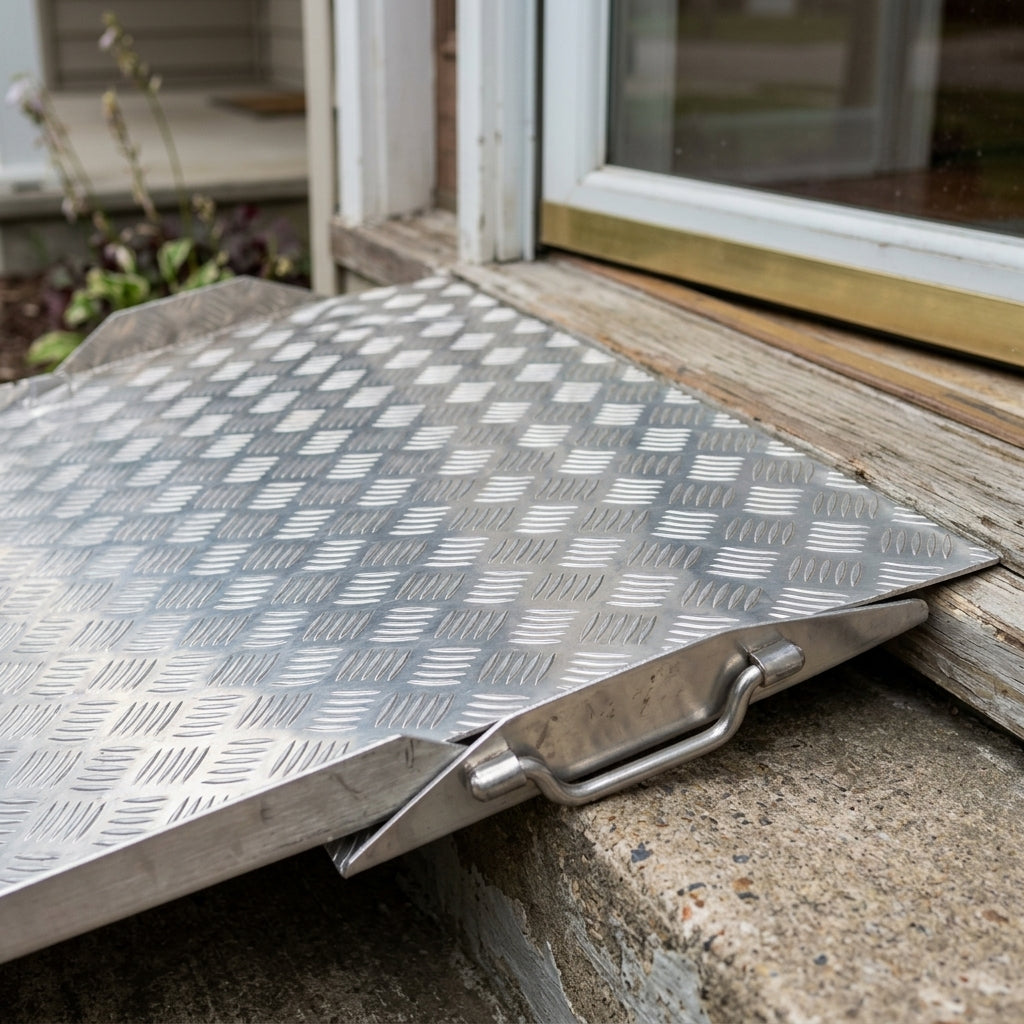 120mm Non-Folding Wheelchair Ramp Aluminium (view 2)