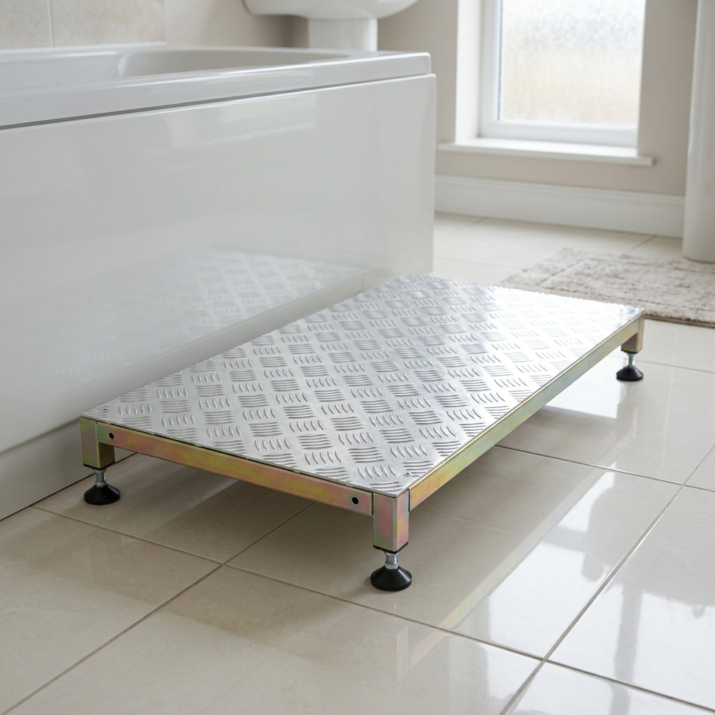 Adjustable Half Step Metal Chequered Slip-Resistant