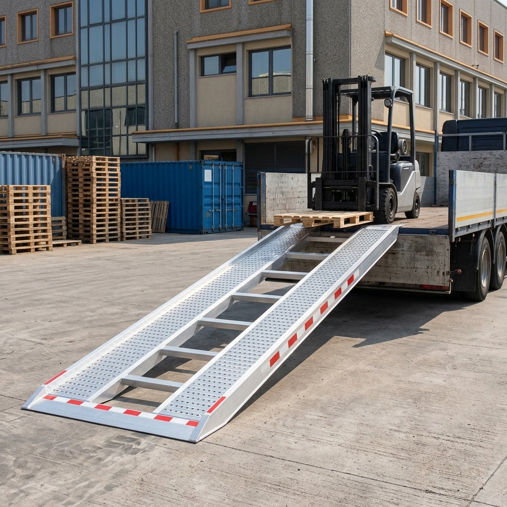 3500mm x 510mm Aluminium Loading Ramps 12000kg Capacity