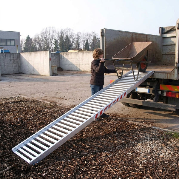 560mm Wide Skip Ramp Aluminium 300kg Capacity