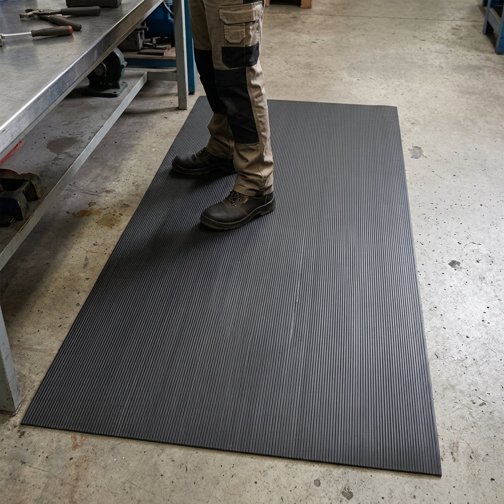 183cm x 60/91/122cm Anti-Fatigue Mat Black 9.4mm