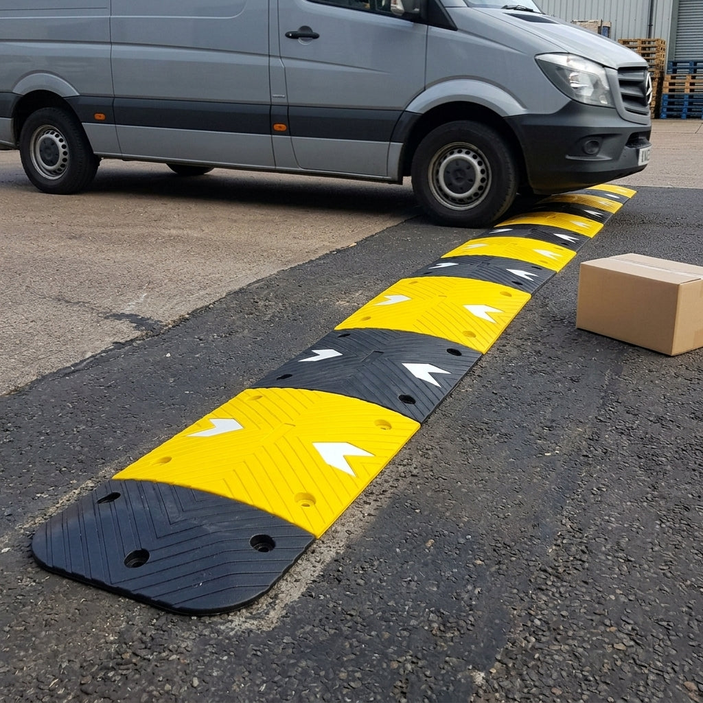 8000mm Speed Bump Kit 50mm High with Reflective Chevrons