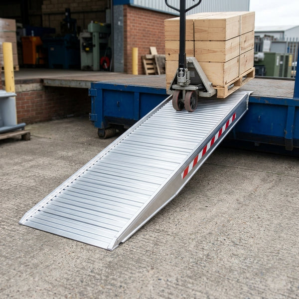 1750mm x 510mm Aluminium Container Ramps 7500kg Capacity