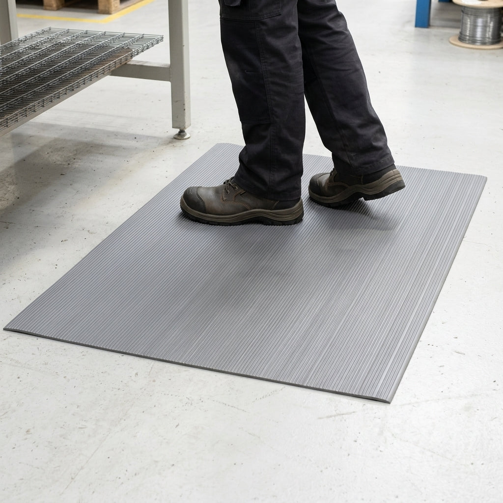 91cm x 60cm Anti-Fatigue Mat Grey 9.4mm