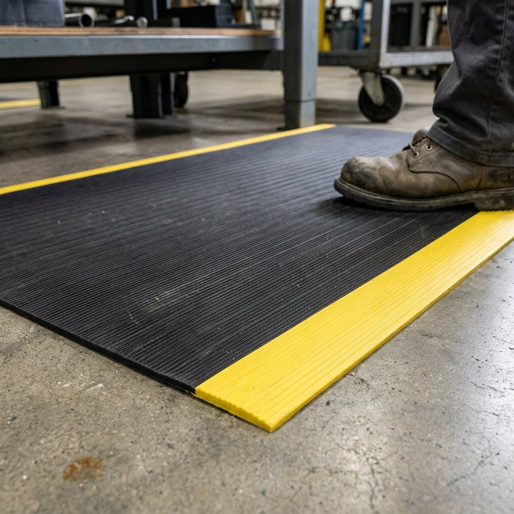 9.4mm Anti-Fatigue Mat Roll Black & Yellow (view 2)
