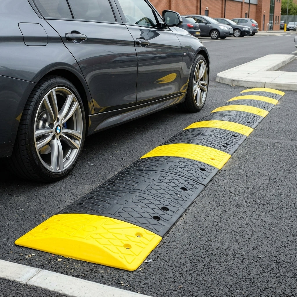 6500mm x 450mm x 60mm Heavy Duty Speed Bump with Steel Plate