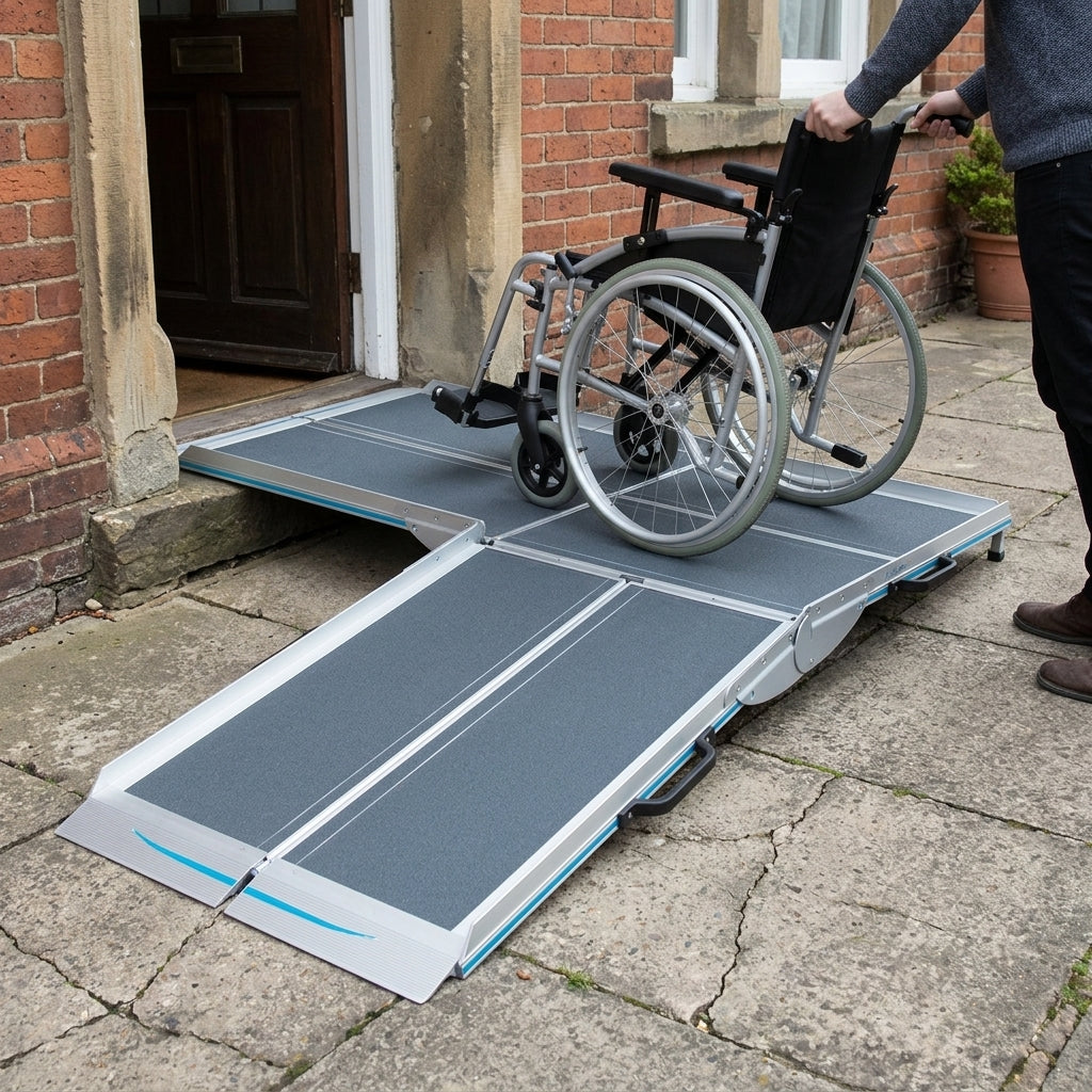 6ft - 9ft Multi-Fold Wheelchair Ramp