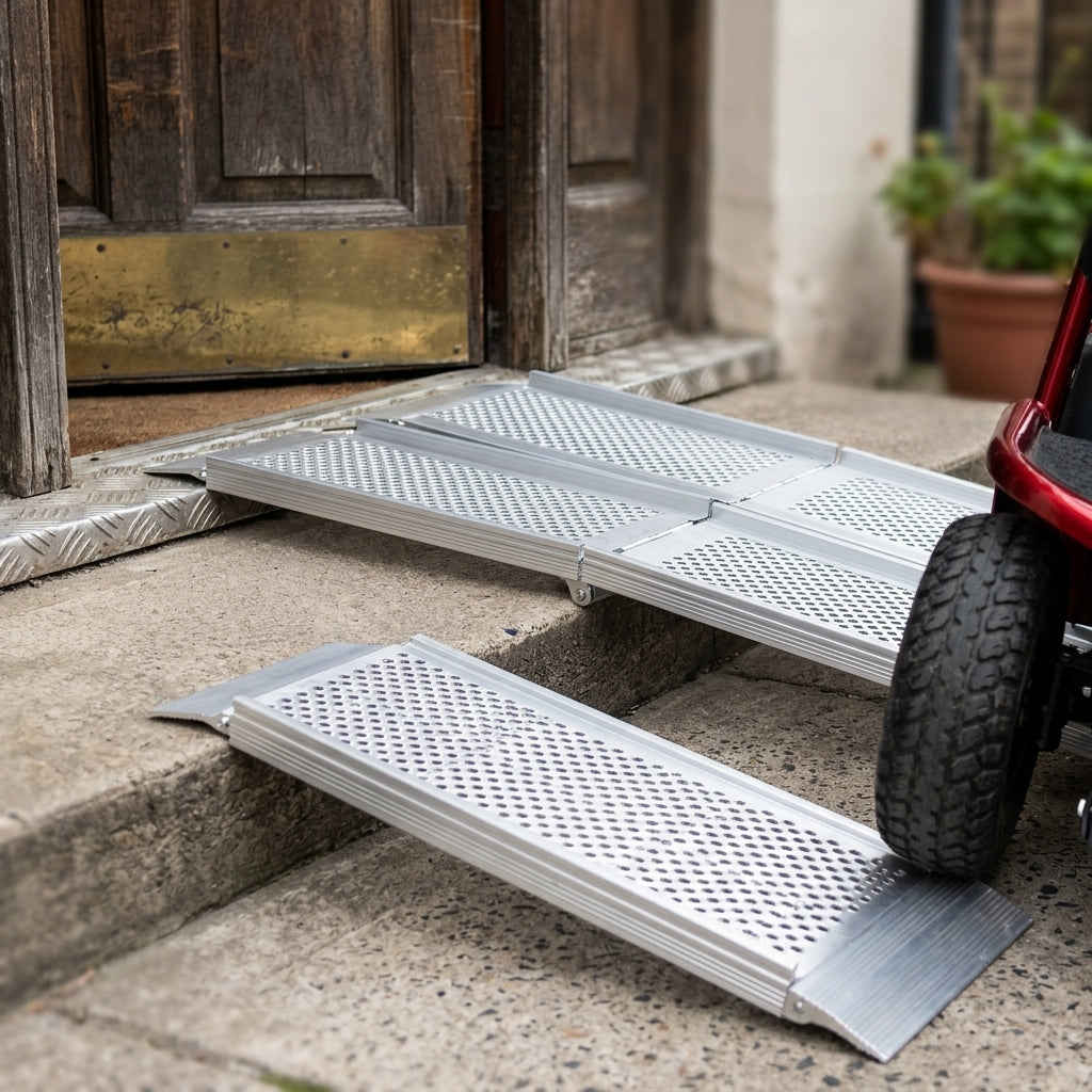 1100mm - 2000mm Folding Mobility Scooter Ramps (view 2)