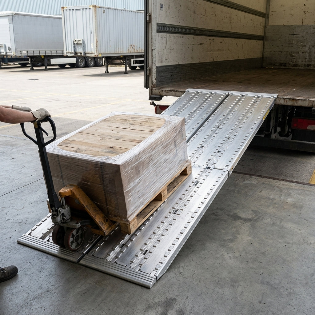 2500mm x 600mm Heavy Duty Loading Ramps 48000kg Capacity