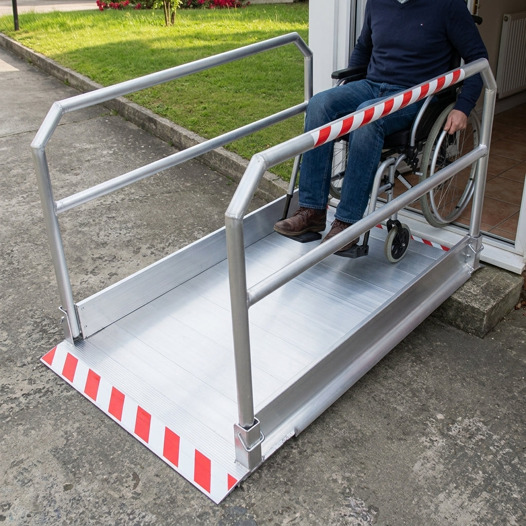 2390mm Pedestrian Ramp with Handrails, 1000mm Internal Width