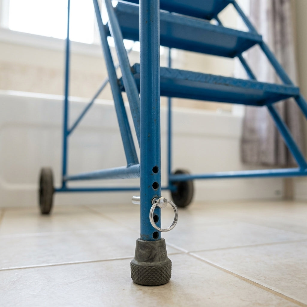 700mm Wide Platform Step Ladder - 3750mm Height, 15 Treads (view 2)
