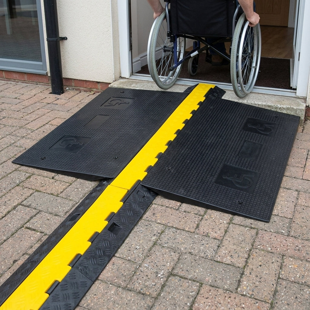 Rubber Wheelchair Ramp 2 Channel & 5 Channel Heavy Duty